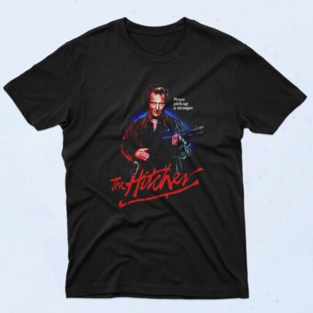 John Ryder The Hitcher 90s Horror Movie Graphic T-Shirt Retro Film Fan Collector